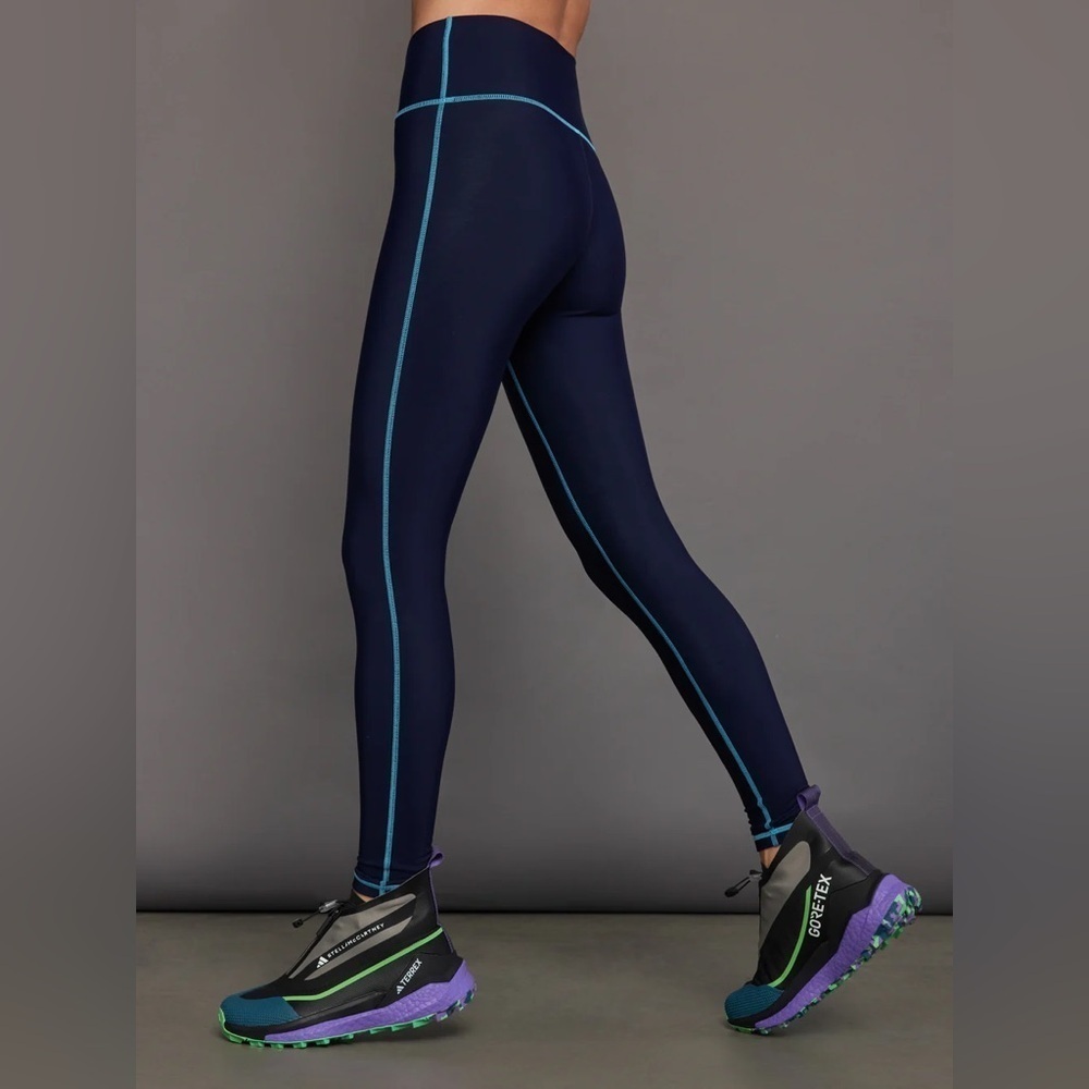 NWT Carbon38 navy high rise legging fleece back sz sm - Picture 2 of 10